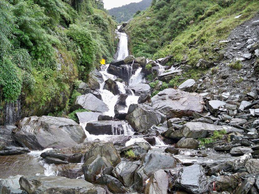 Bhagsu Falls popular destination in Dharamshala in December